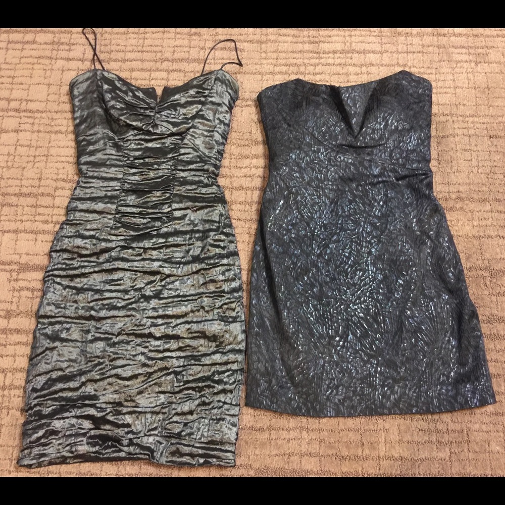 2 Nicole Miller Body Con Mini Dresses Classy Gray